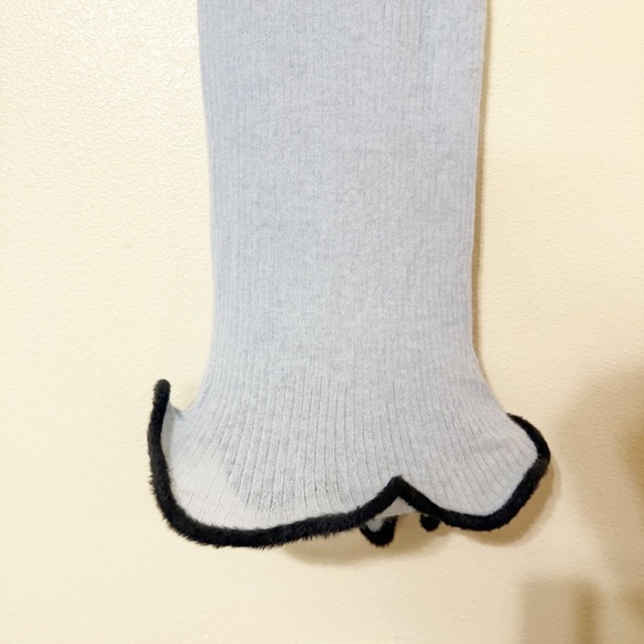 PH5 Ginny Alpaca Wavy Wire-Hem Knitted Midi Skirt in Dreamy Blue size large - Picture 7 of 13